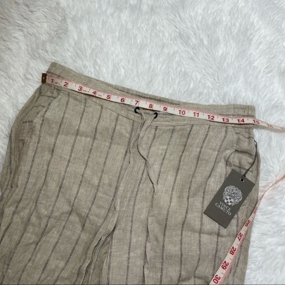 VINCE CAMUTO Light Stone Stripe Linen Pant XS - Picture 9 of 16